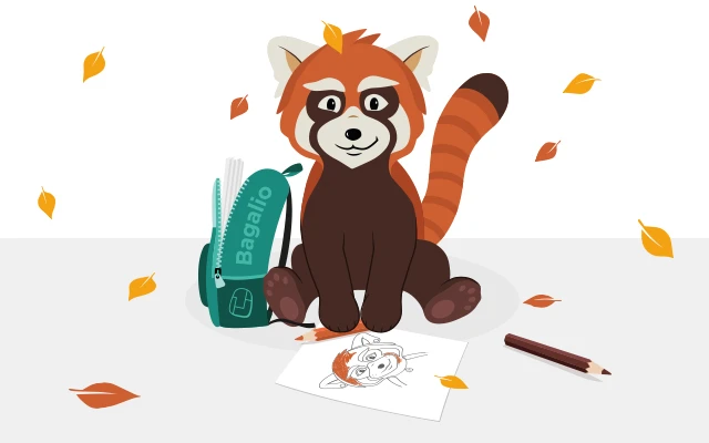 wedstrijd kleurrijke herfst met de panda