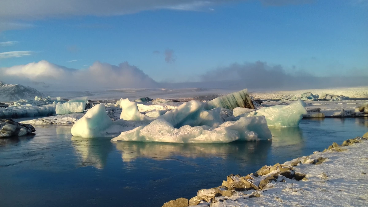 Lagune Jökulsárlón - IJsland