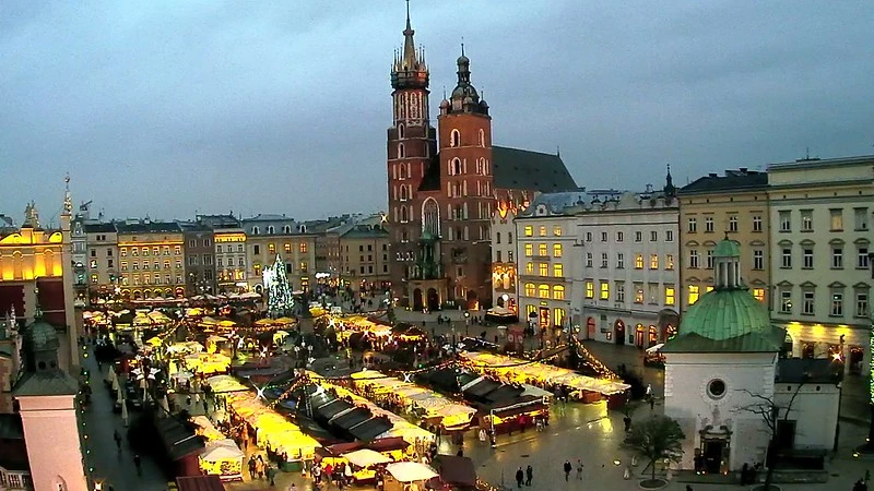 Kerstmarkten Krakau