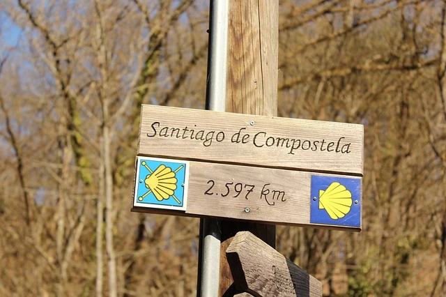 De route loopt ook vanaf Santiago de Compostela.