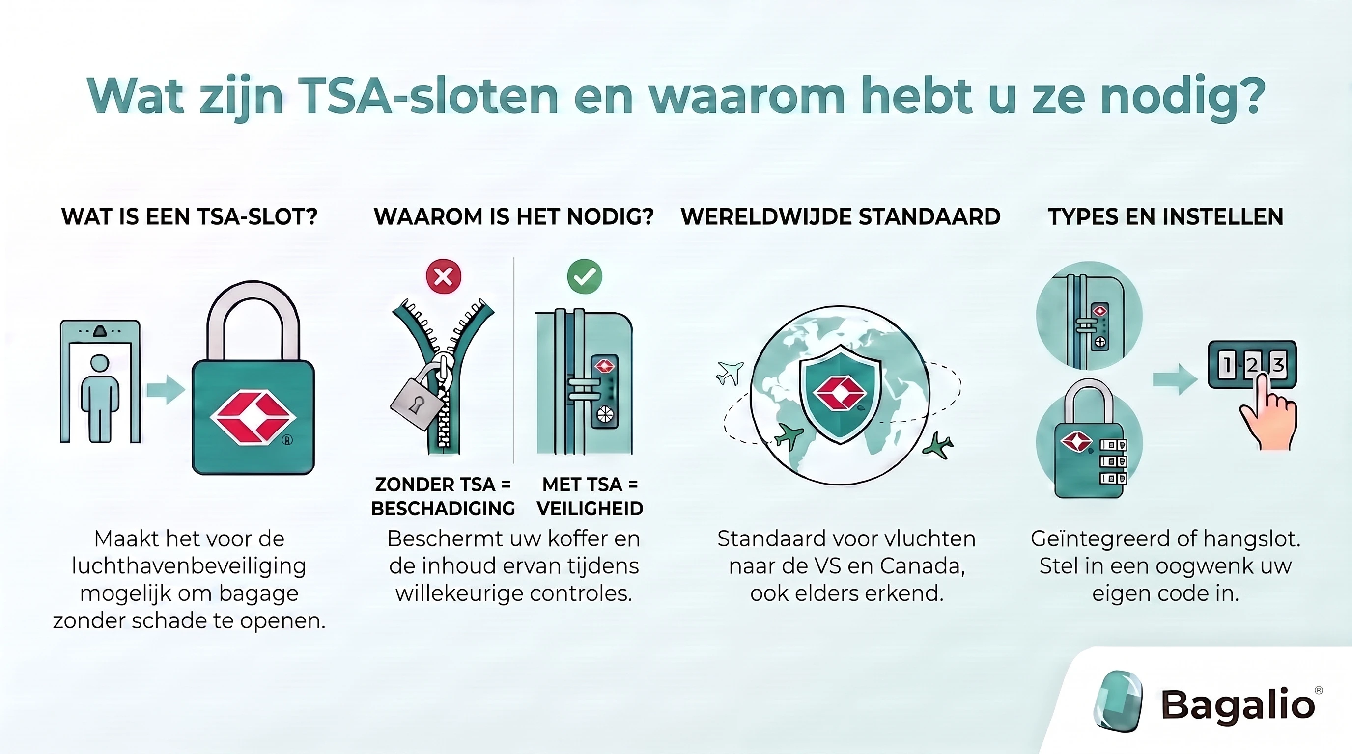 INFOGRAFIEK: Wat zijn TSA-sloten en waarom heeft u ze nodig?