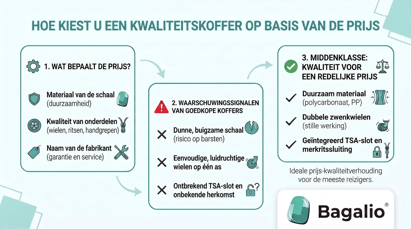 Infographic: Een koffer kiezen op basis van prijs