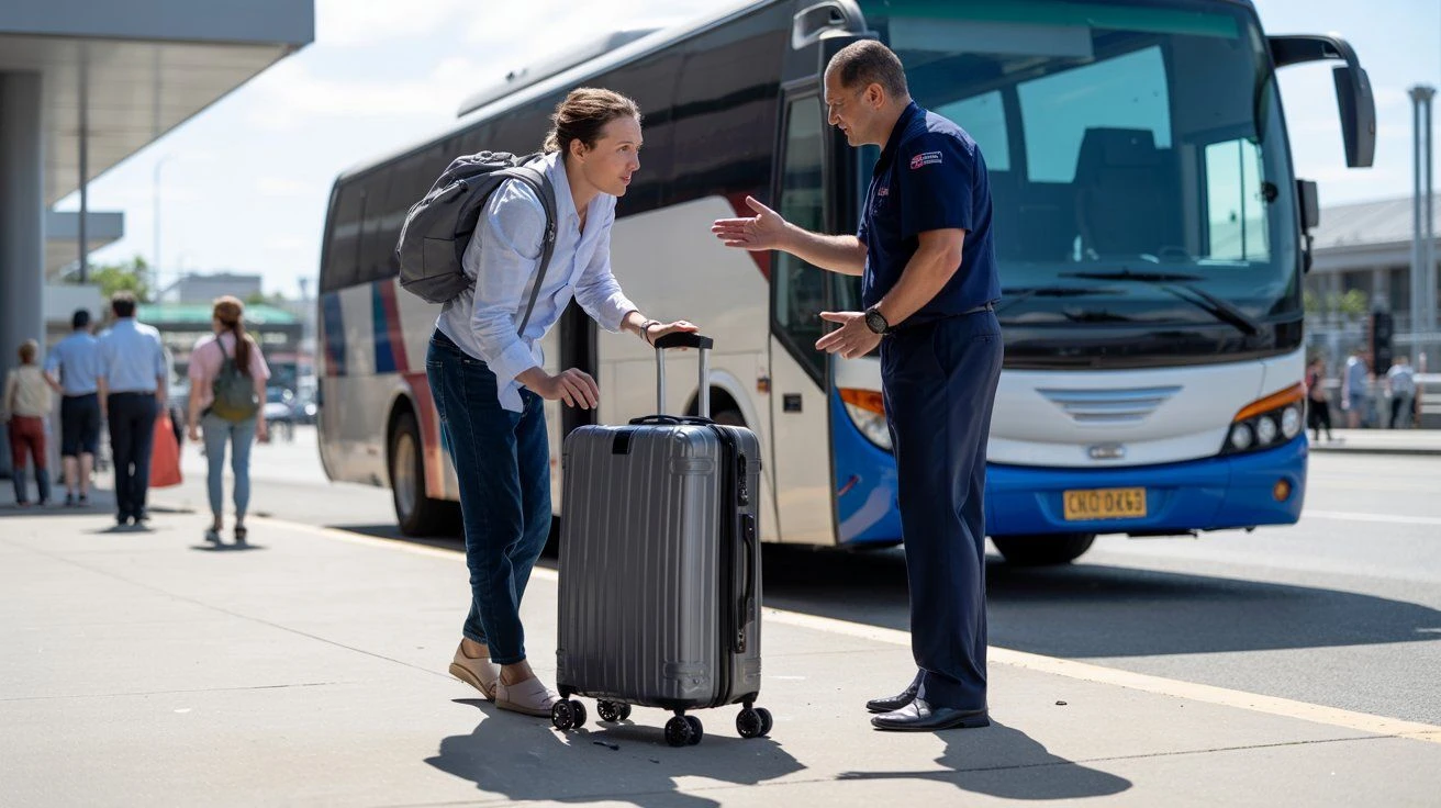 Hoe claimt u een koffer die beschadigd is door de busvervoerder