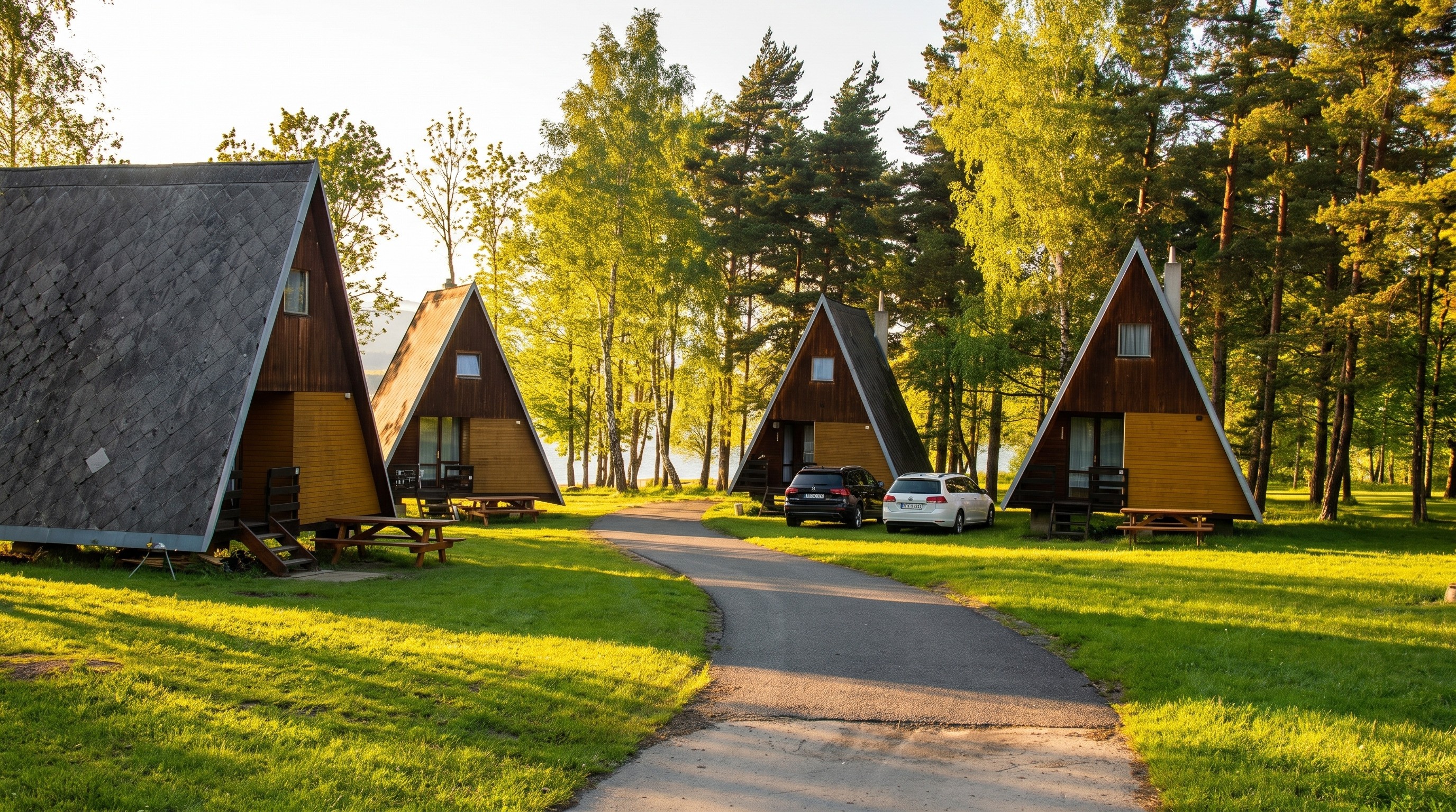 Camping Olšina aan de oever van het Lipno-meer