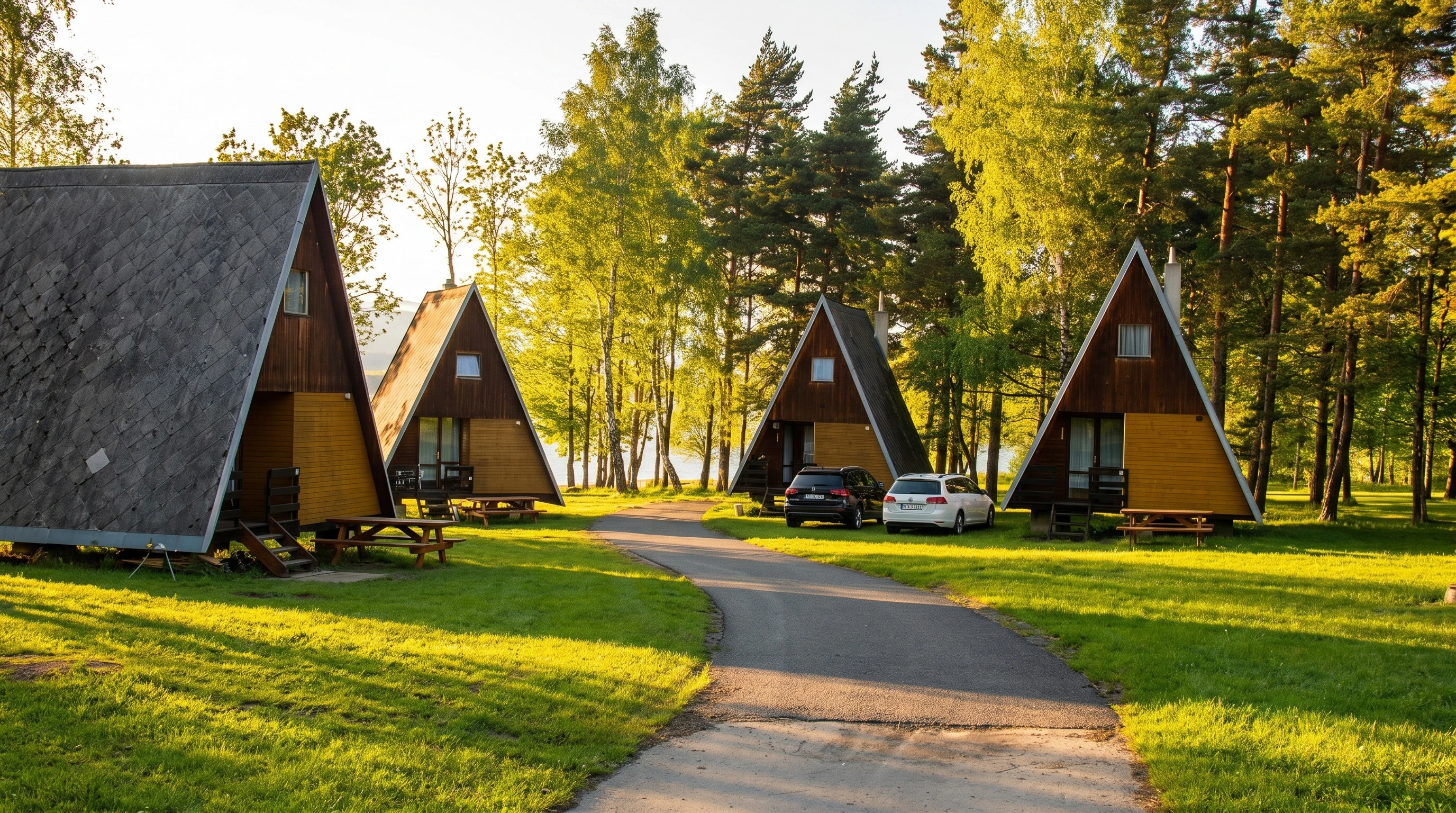 Camping Olšina aan de oever van het Lipno-meer