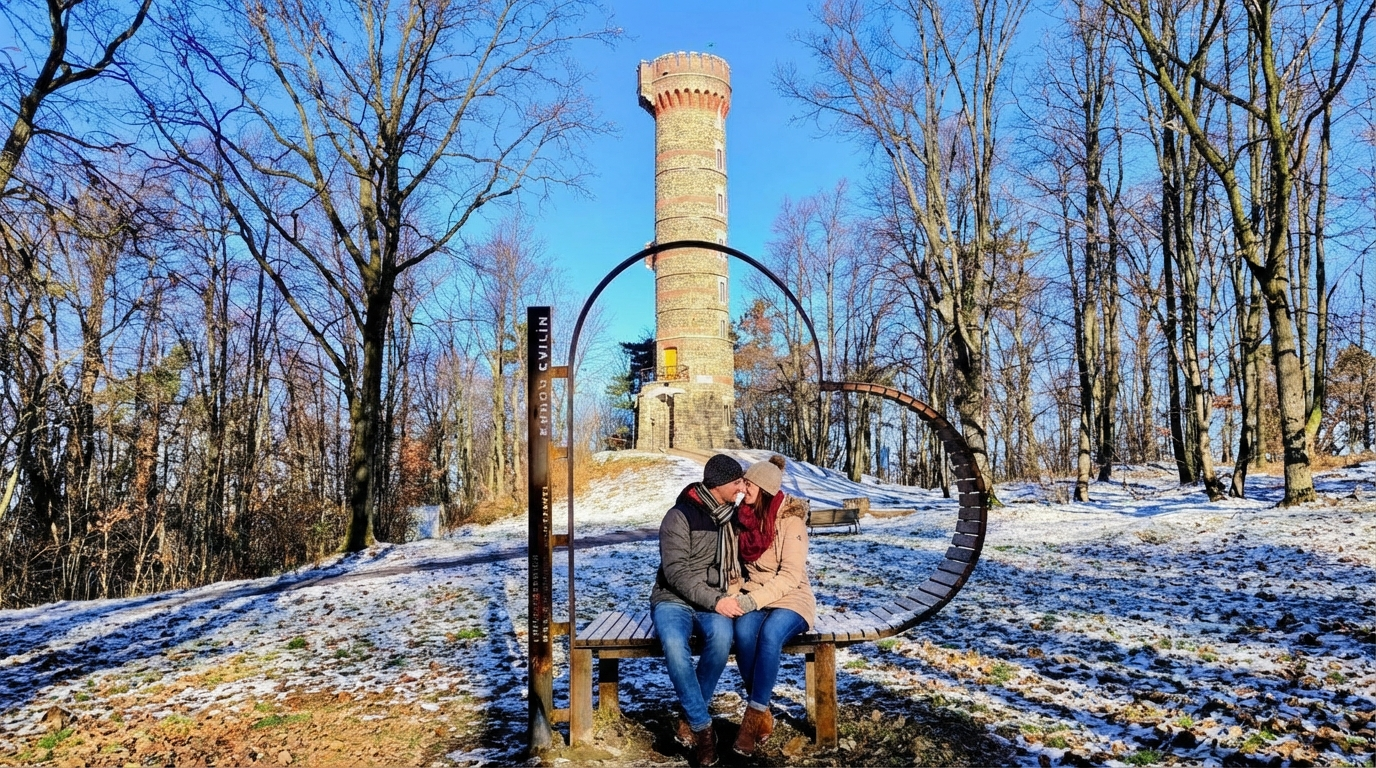 Hart bij uitkijktoren Cvilín (Krnov)